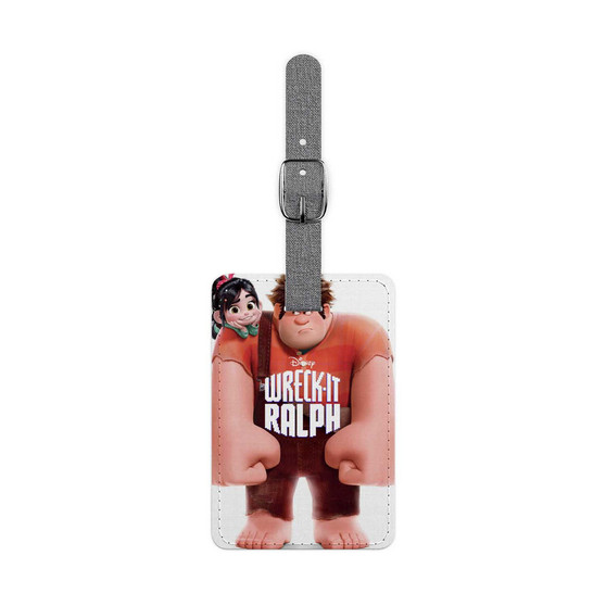 Wreck It Ralph Disney Custom Polyester Saffiano Rectangle White Luggage Tag Card Insert