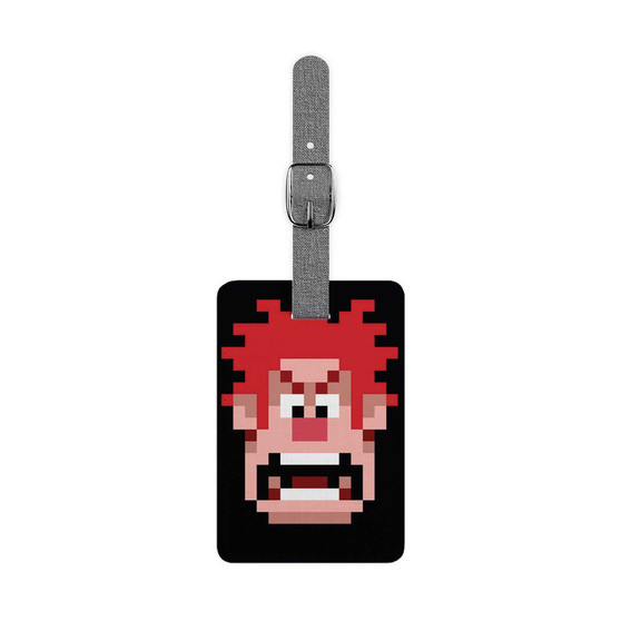 Wreck It Ralph Disney Pixel Art Custom Polyester Saffiano Rectangle White Luggage Tag Card Insert