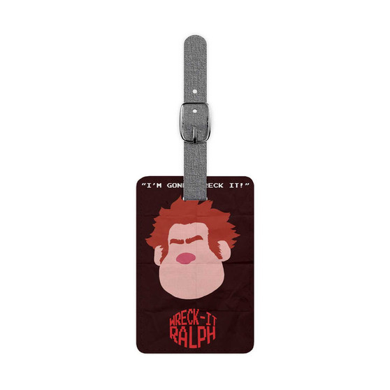 Wreck It Ralph Quotes Custom Polyester Saffiano Rectangle White Luggage Tag Card Insert