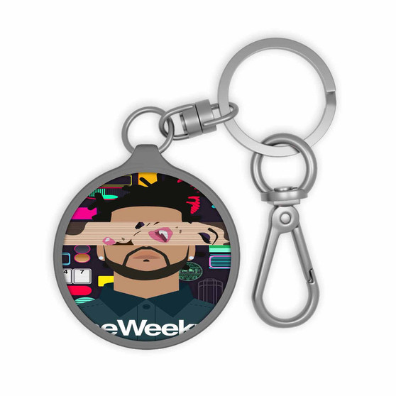 The Weeknd Art Custom Keyring Tag Keychain Acrylic With TPU Cover