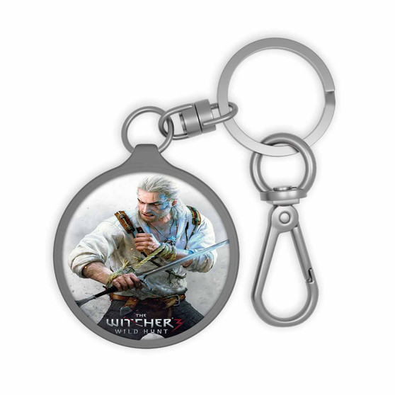 The Witcher 3 Wild Hunt Sword New Custom Keyring Tag Keychain Acrylic With TPU Cover
