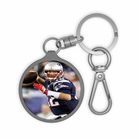 Tom Brady New England Patriots Football Player Custom Keyring Tag Keychain Acrylic With TPU Cover