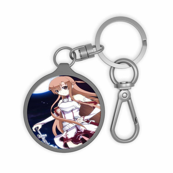 Yuuki Asuna Sword Art Online Moon Custom Keyring Tag Keychain Acrylic With TPU Cover