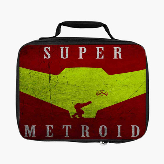 Super Metroid Samus Aran Mask Custom Lunch Bag Fully Lined and Insulated for Adult and Kids