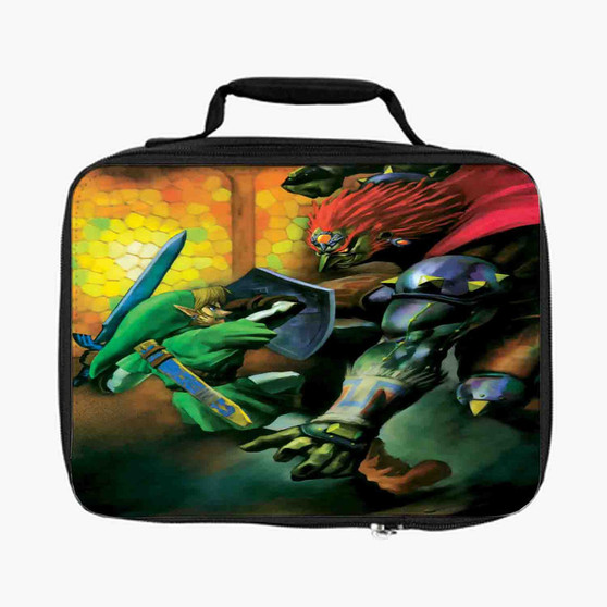 The Legend of Zelda Ocarina of Time Link Battle Custom Lunch Bag Fully Lined and Insulated for Adult and Kids