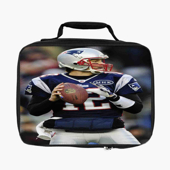 Tom Brady New England Patriots Football Custom Lunch Bag Fully Lined and Insulated for Adult and Kids