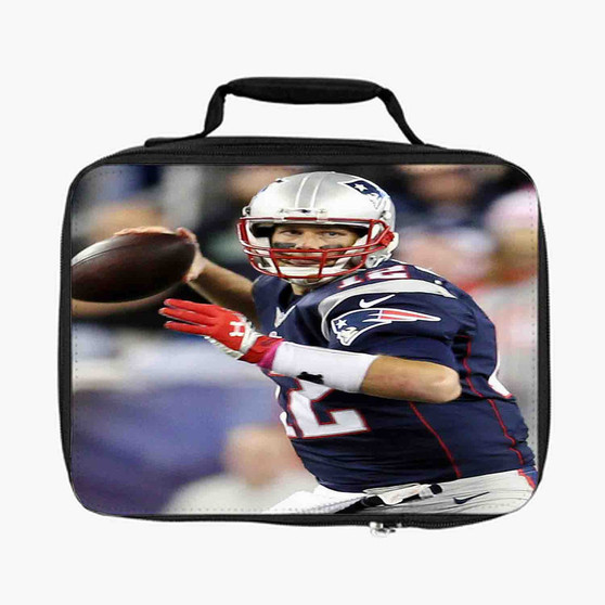 Tom Brady New England Patriots Football Player Custom Lunch Bag Fully Lined and Insulated for Adult and Kids