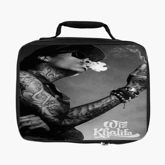 Wiz Khalifa With Smoke Custom Lunch Bag Fully Lined and Insulated for Adult and Kids