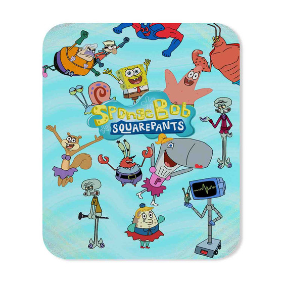 Spongebob Squarepants All Characters Custom Mouse Pad Gaming Rubber Backing