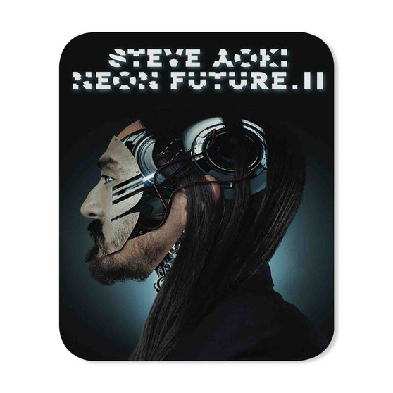 Steve Aoki Neon Future II Custom Mouse Pad Gaming Rubber Backing