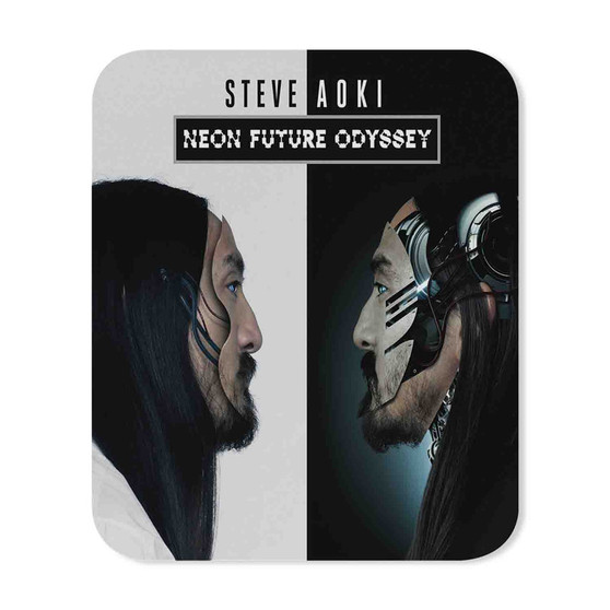 Steve Aoki Neon Future Odyssey Custom Mouse Pad Gaming Rubber Backing