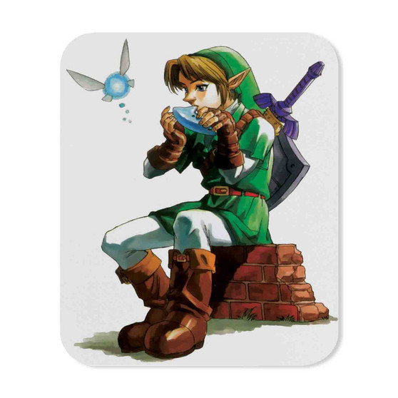 The Legend of Zelda Ocarina of Time Link Custom Mouse Pad Gaming Rubber Backing