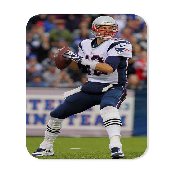 Tom Brady New England Patriots Art Custom Mouse Pad Gaming Rubber Backing