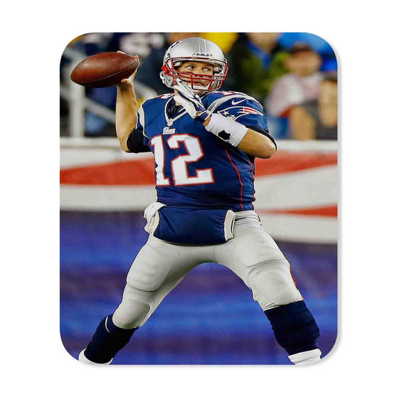 Tom Brady New England Patriots New Custom Mouse Pad Gaming Rubber Backing