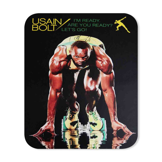 Usain Bolt Quotes New Custom Mouse Pad Gaming Rubber Backing