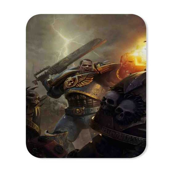 Warhammer 40 000 Space Marine Captain Titus Custom Mouse Pad Gaming Rubber Backing