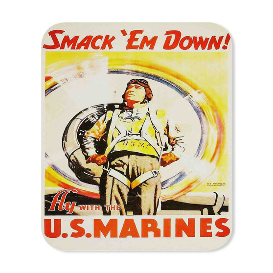 WW2 Smack Em Down New Custom Mouse Pad Gaming Rubber Backing