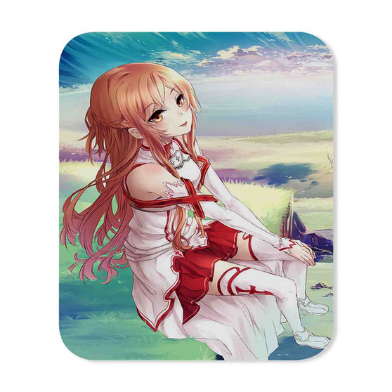 Yuuki Asuna Sword Art Online Custom Mouse Pad Gaming Rubber Backing