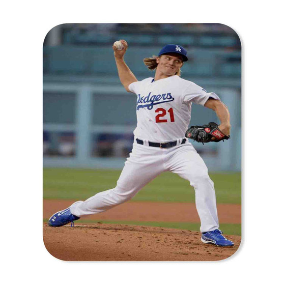 Zack Greinke LA Dodgers Baseball Custom Mouse Pad Gaming Rubber Backing