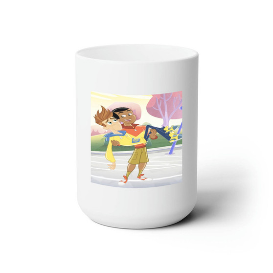 Fresh Beat Band of Spies Shout Holding Twist Custom White Ceramic Mug 15oz Sublimation BPA Free