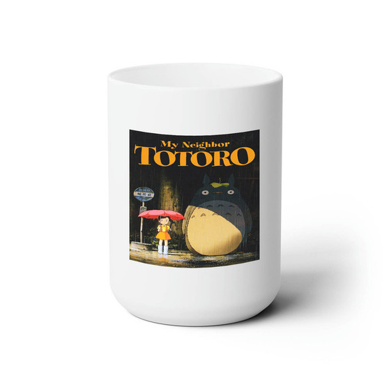 Studio Ghibli My Neighbor Totoro Rain New Custom White Ceramic Mug 15oz Sublimation BPA Free