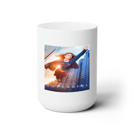 Supergirl New Custom White Ceramic Mug 15oz Sublimation BPA Free