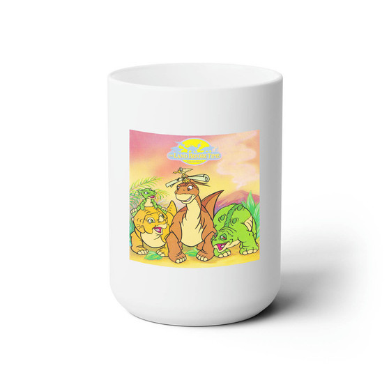 The Land Before Time Art Custom White Ceramic Mug 15oz Sublimation BPA Free