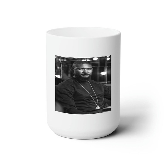 Usher Art Custom White Ceramic Mug 15oz Sublimation BPA Free