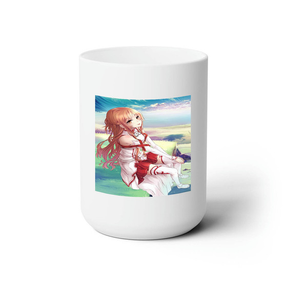 Yuuki Asuna Sword Art Online Custom White Ceramic Mug 15oz Sublimation BPA Free