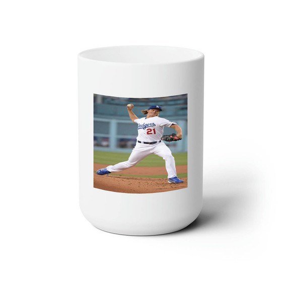 Zack Greinke LA Dodgers Baseball Custom White Ceramic Mug 15oz Sublimation BPA Free