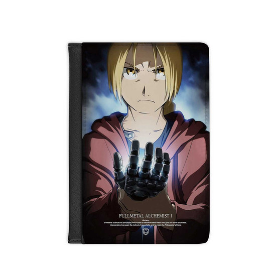 Fullmetal Alchemist Brotherhood Hand Machine Custom PU Faux Leather Passport Cover Wallet Black Holders Luggage Travel