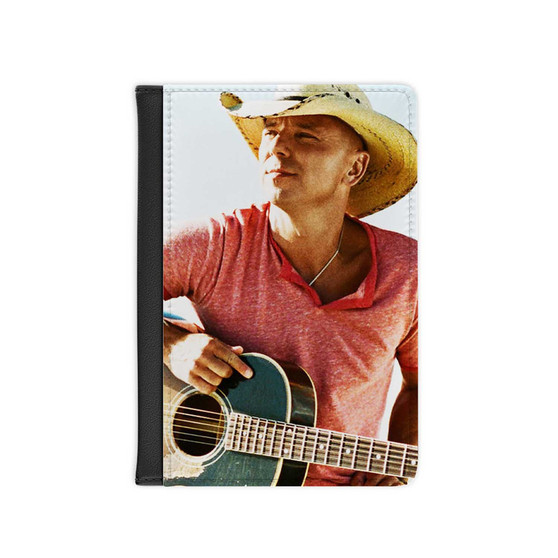 Kenny Chesney Guitar Custom PU Faux Leather Passport Cover Wallet Black Holders Luggage Travel