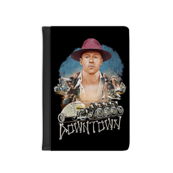 Macklemore Down Town Custom PU Faux Leather Passport Cover Wallet Black Holders Luggage Travel