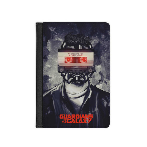Star Lord Guardians of The Galaxy Cassette Custom PU Faux Leather Passport Cover Wallet Black Holders Luggage Travel