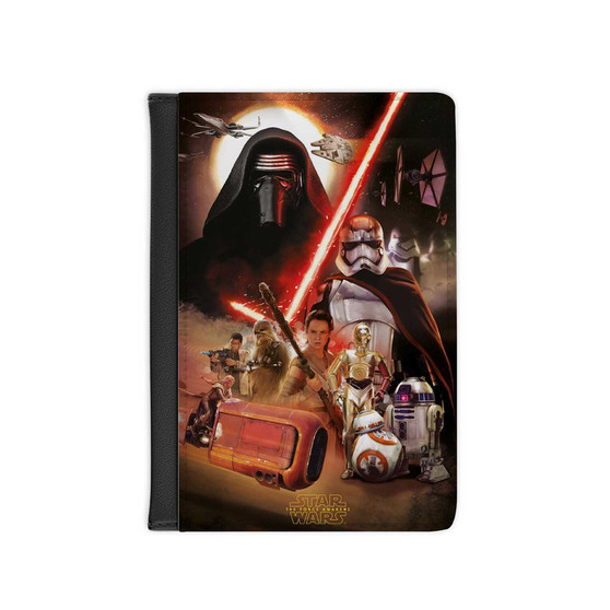 Star Wars The Force Awakens Characters Cover Custom PU Faux Leather Passport Cover Wallet Black Holders Luggage Travel