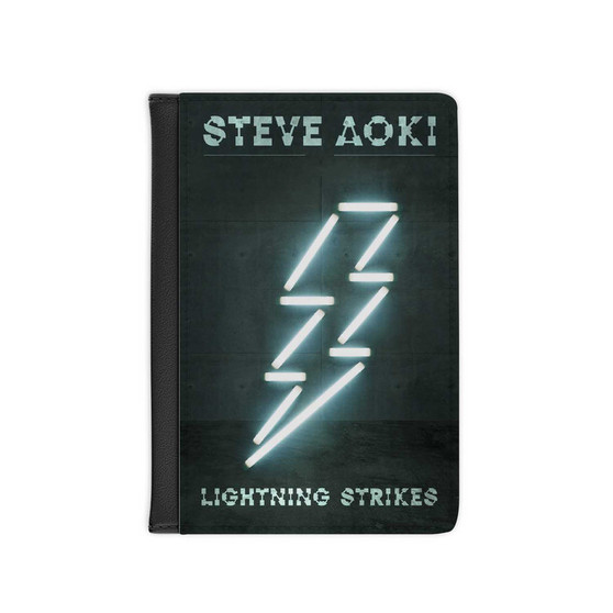 Steve Aoki Lightning Strikes Custom PU Faux Leather Passport Cover Wallet Black Holders Luggage Travel