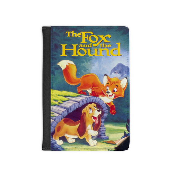 The Fox and the Hound Custom PU Faux Leather Passport Cover Wallet Black Holders Luggage Travel