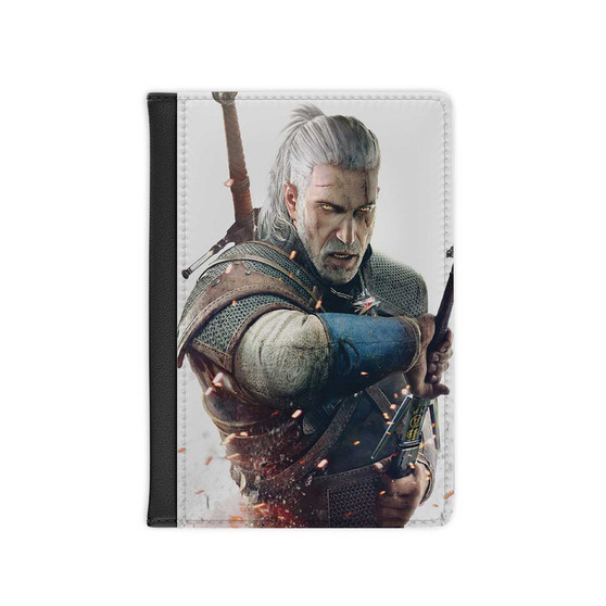 The Witcher 3 Wild Hunt With Sword Custom PU Faux Leather Passport Cover Wallet Black Holders Luggage Travel