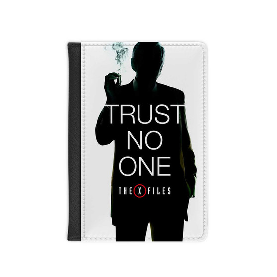The X Files Trust No One Custom PU Faux Leather Passport Cover Wallet Black Holders Luggage Travel