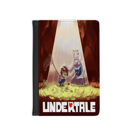 Undertale Gameplay Custom PU Faux Leather Passport Cover Wallet Black Holders Luggage Travel