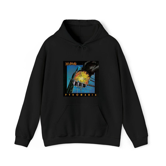 Def Leppard Pyromania 1983 Cotton Polyester Unisex Heavy Blend Hooded Sweatshirt