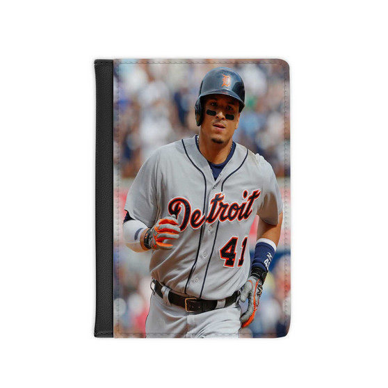 Victor Martinez Detroit Tigers Baseball Player Custom PU Faux Leather Passport Cover Wallet Black Holders Luggage Travel