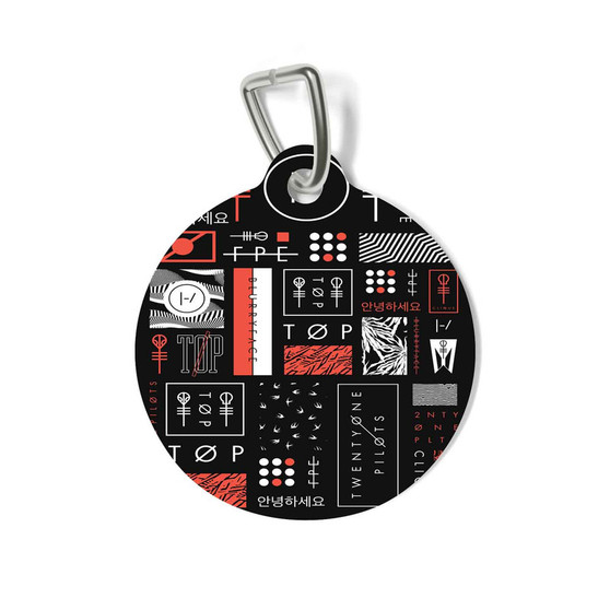 Twenty One Pilots Art Custom Pet Tag for Cat Kitten Dog