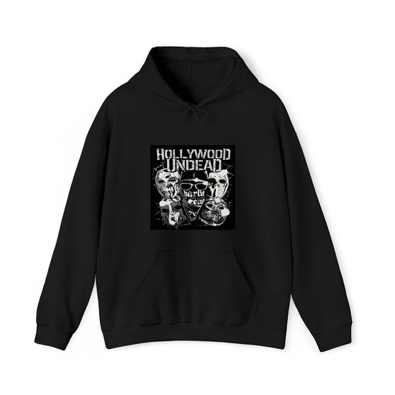 Hollywood Undead Art Cotton Polyester Unisex Heavy Blend Hooded Sweatshirt