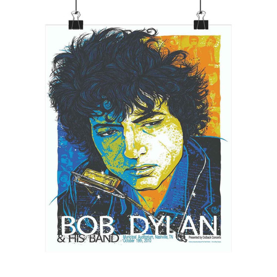 Bob Dylan And His Band Art Satin Silky Poster for Home Decor