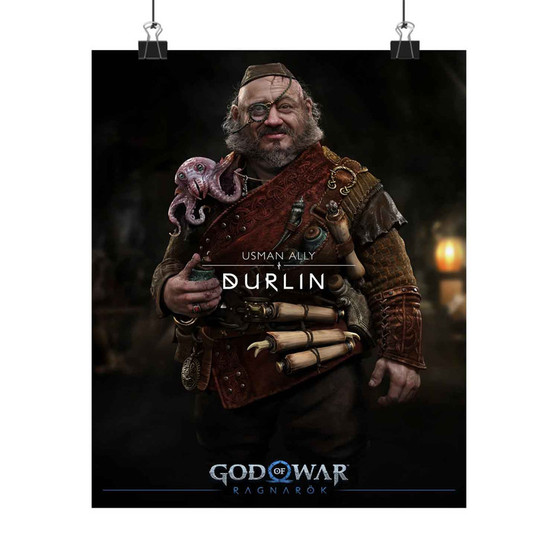 Durlin God Of War Ragnarok Art Satin Silky Poster for Home Decor