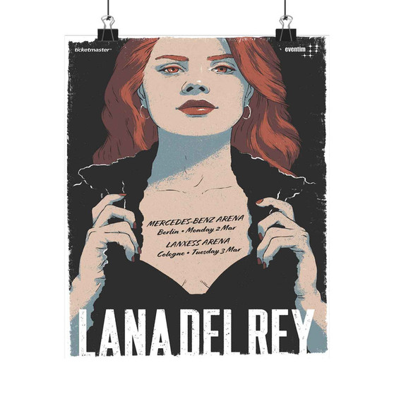 Lana Del Rey Berlin Art Satin Silky Poster for Home Decor