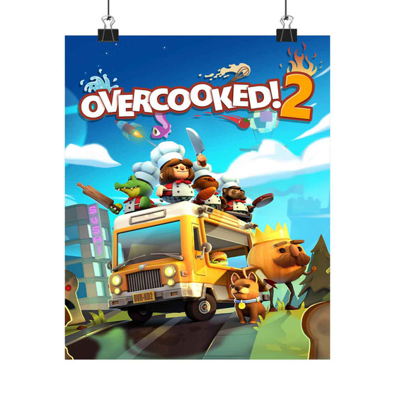 Overcooked 2 Art Satin Silky Poster for Home Decor