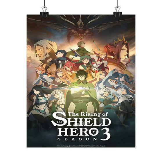 The Rising of the Shield Hero Season 3 Art Satin Silky Poster for Home Decor