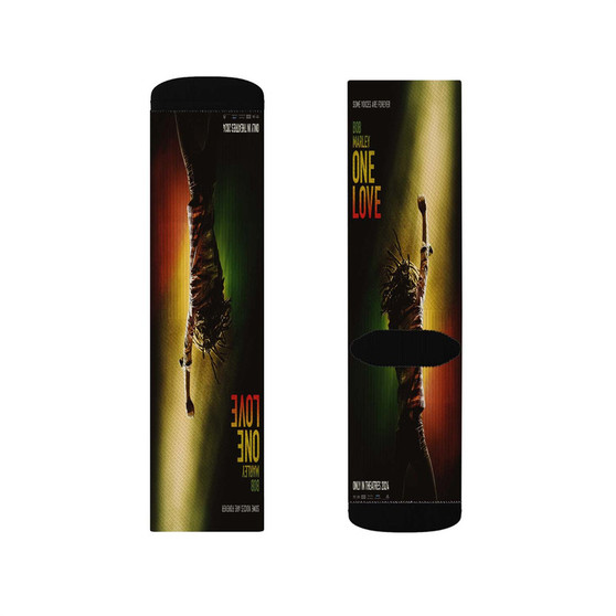 Bob Marley One Love Polyester Sublimation Socks White